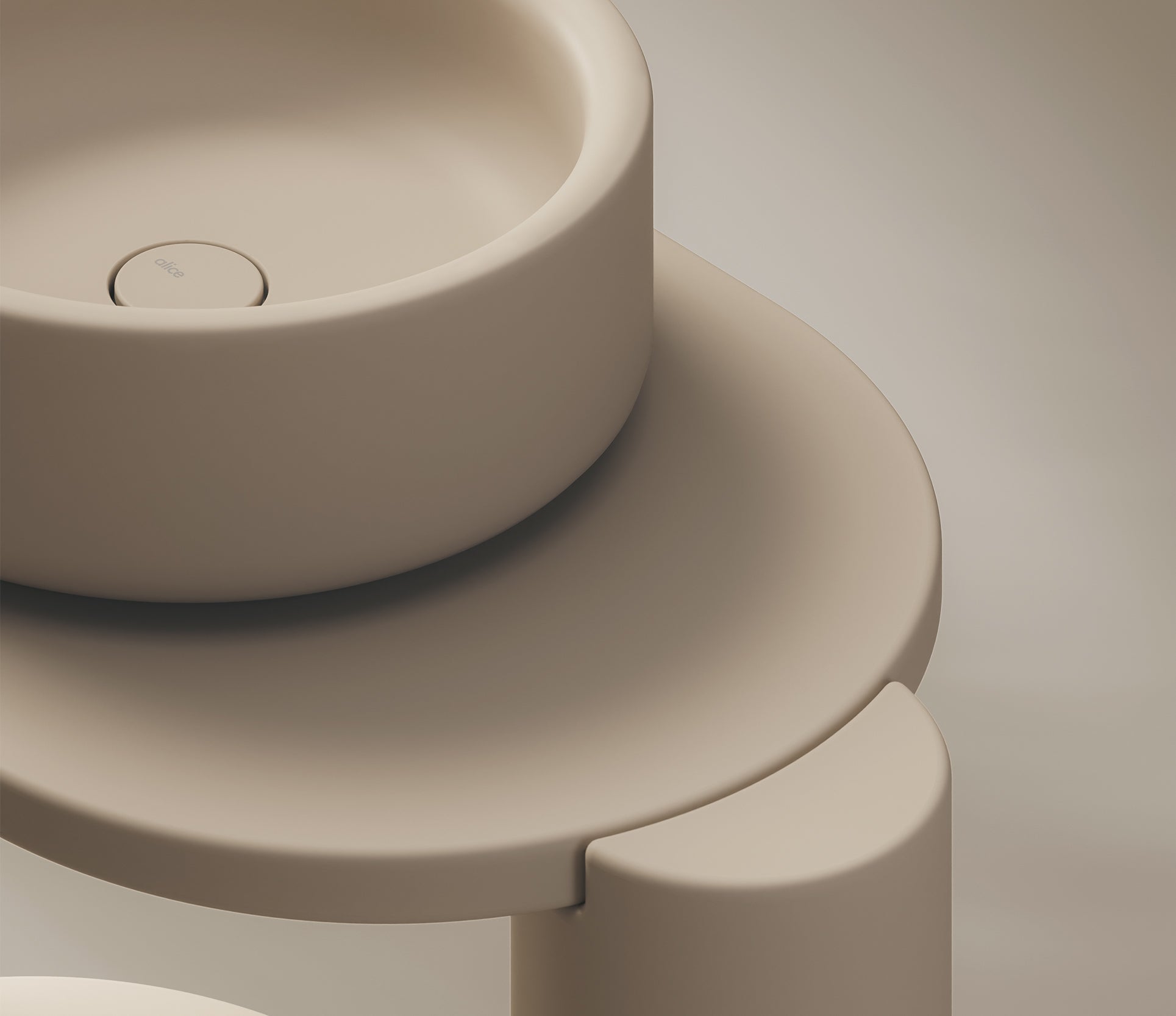 Studio Bagno Idilla Circle Bench Basin - Matte White
