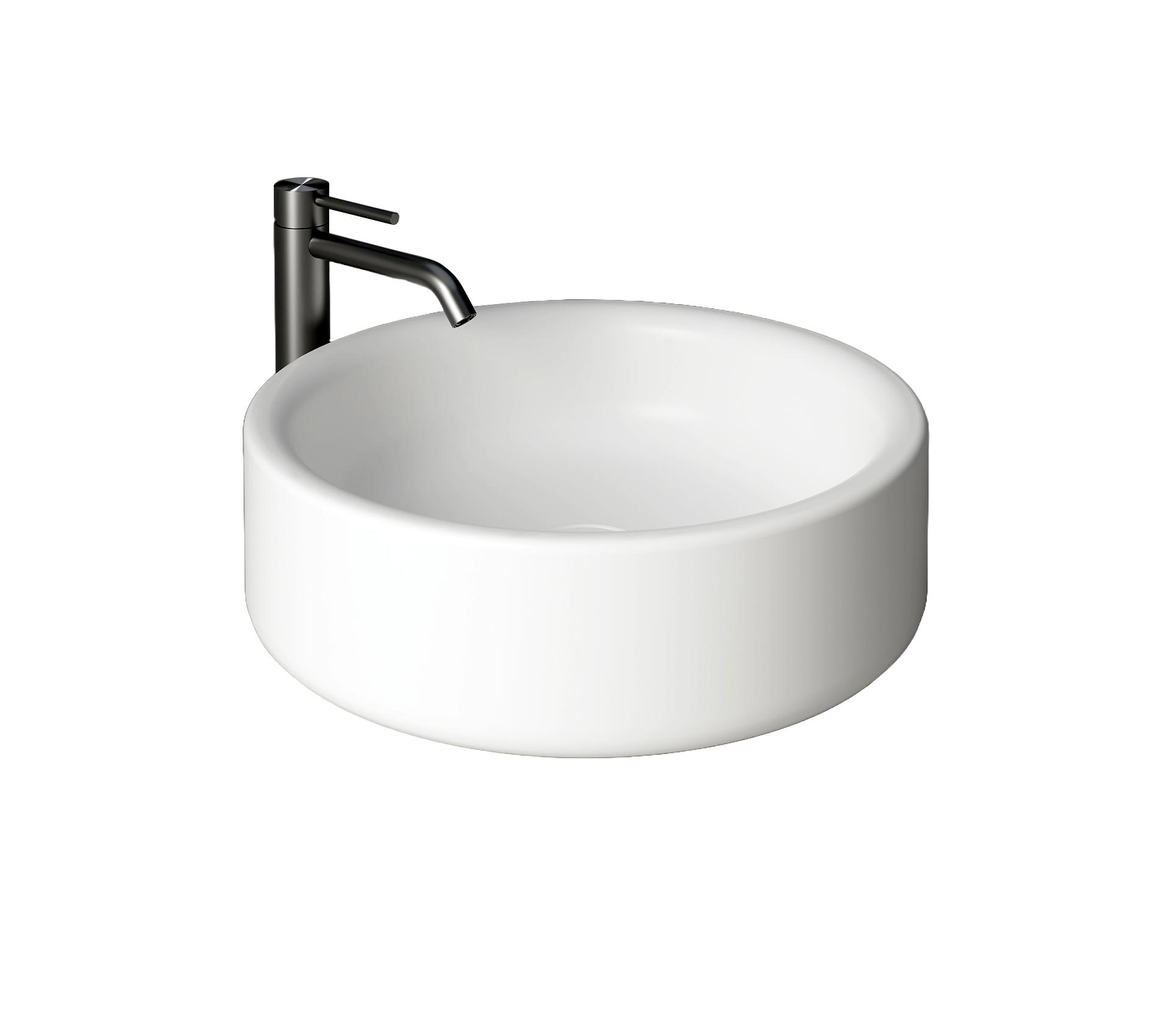 Studio Bagno Idilla Circle Bench Basin, Gloss White