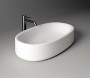 Studio Bagno Idillla Oval Bench Basin, Gloss White