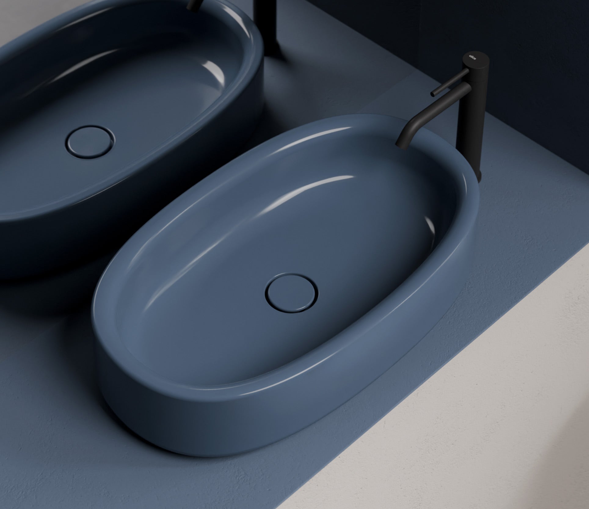 Studio Bagno Idillla Oval Bench Basin, Gloss White