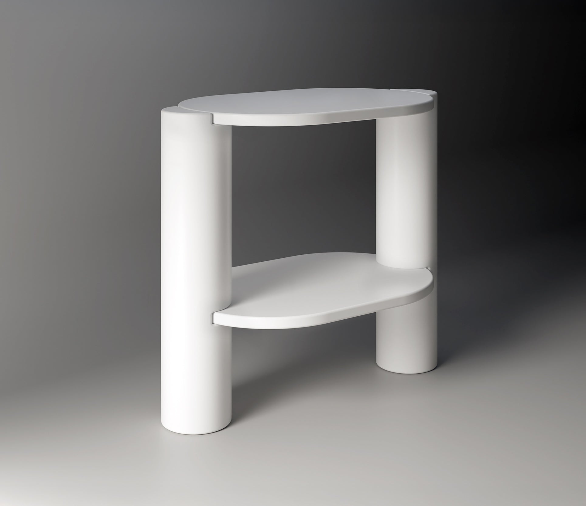 Studio Bagno Idilla Structure - Legs and Ceramic Top, Gloss White