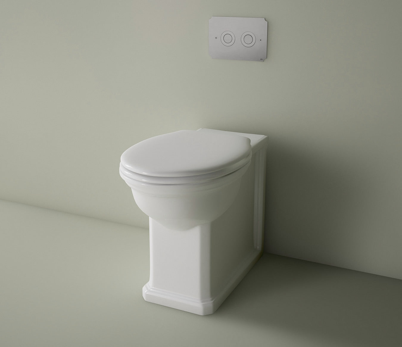 Studio Bagno Impero Rimless Wall Faced Pan, Gloss White