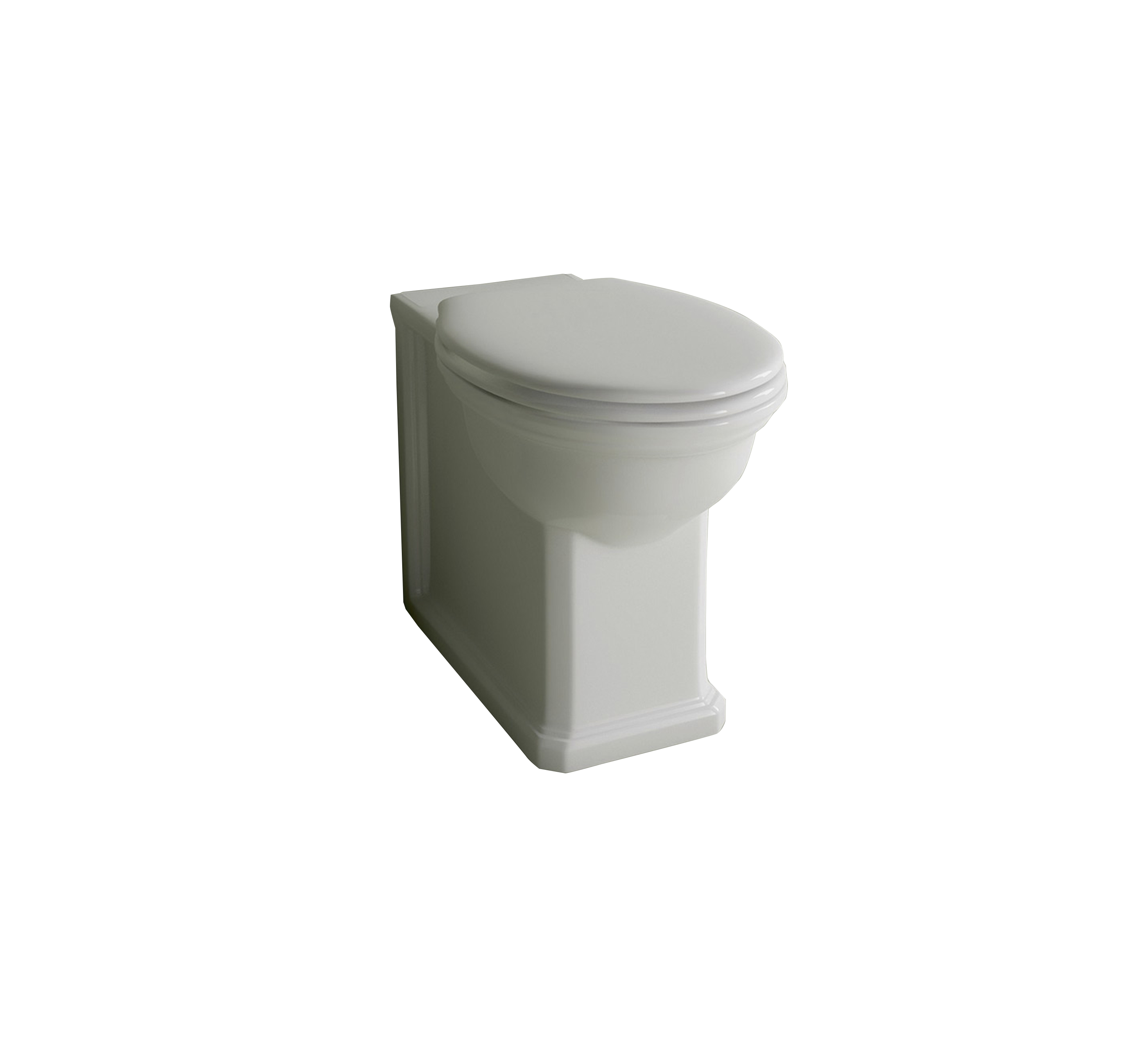Studio Bagno Impero Rimless Wall Faced Pan, Gloss White