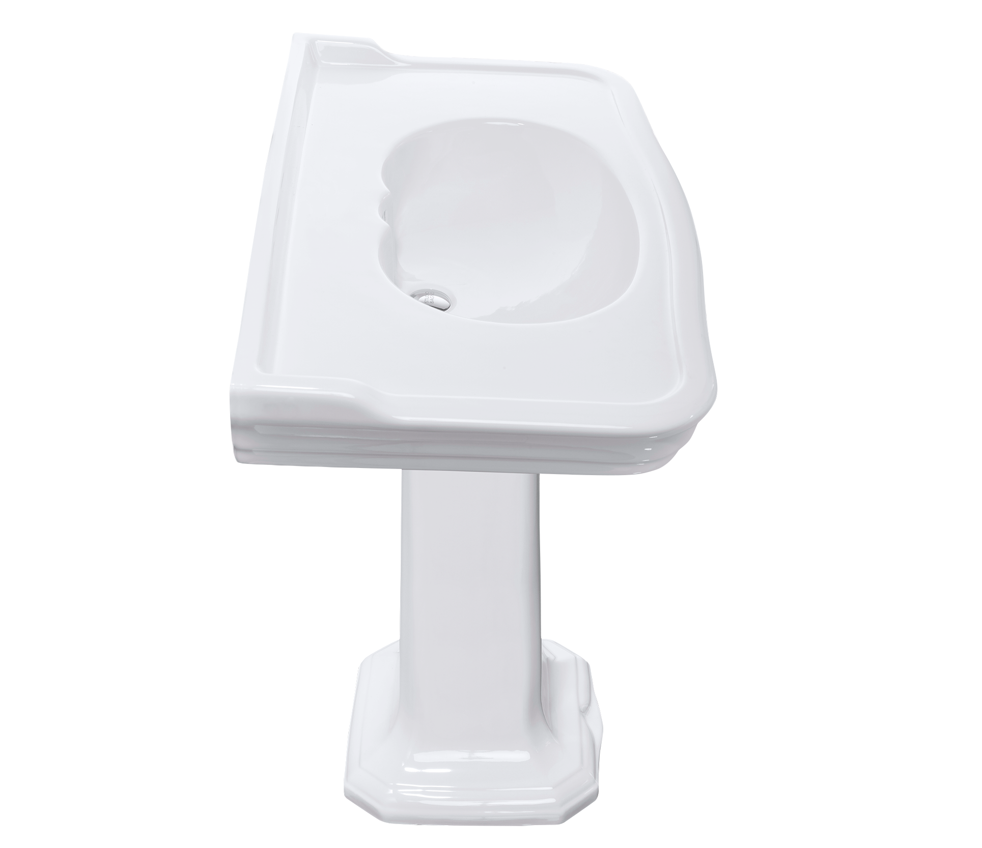 Studio Bagno Impero 100 Pedestal & Basin 1TH, Gloss White