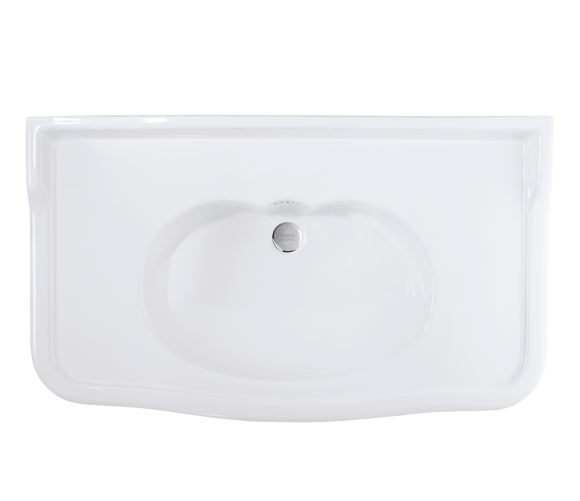 Studio Bagno Impero 100 Pedestal & Basin 1TH, Gloss White