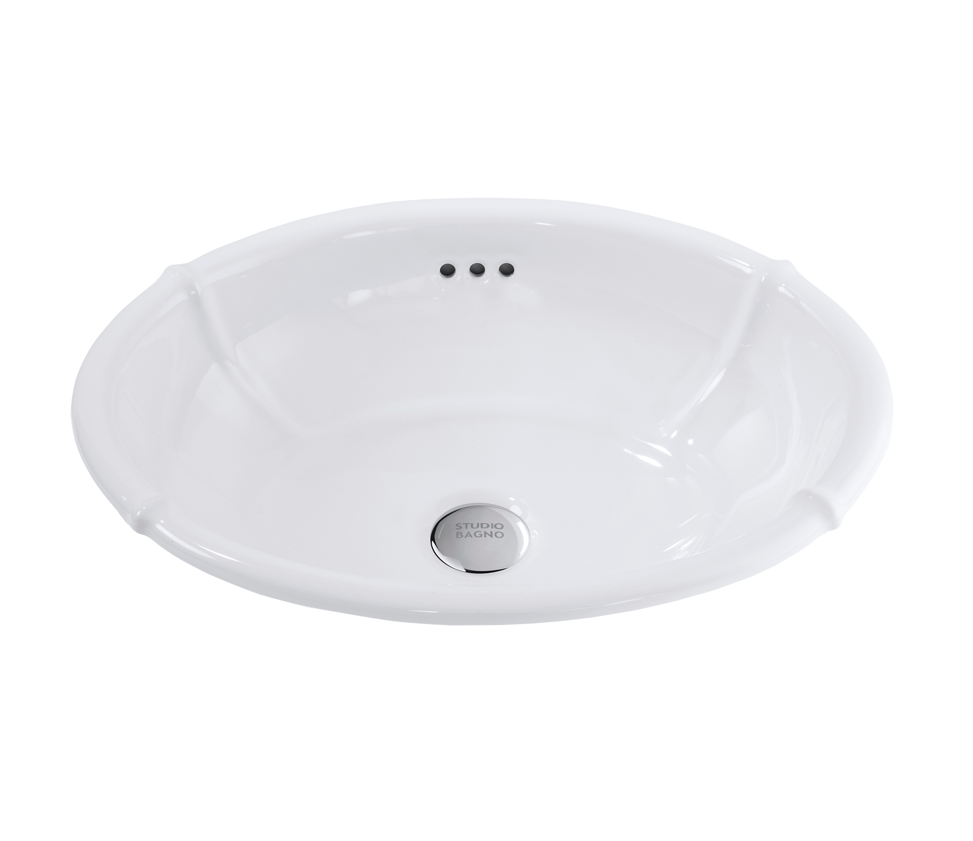 Studio Bagno Impero 50 inset basin, Gloss White
