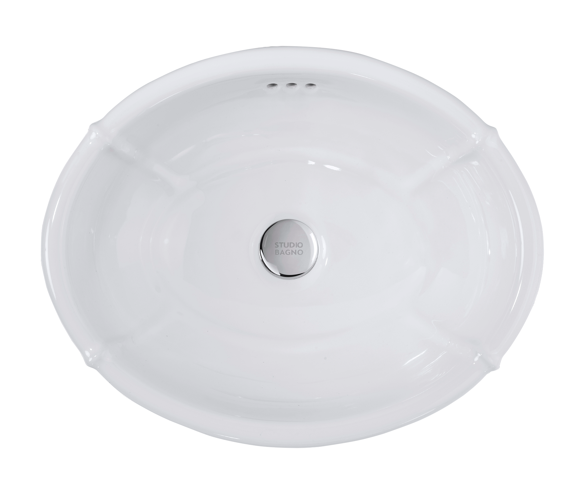 Studio Bagno Impero 50 inset basin, Gloss White