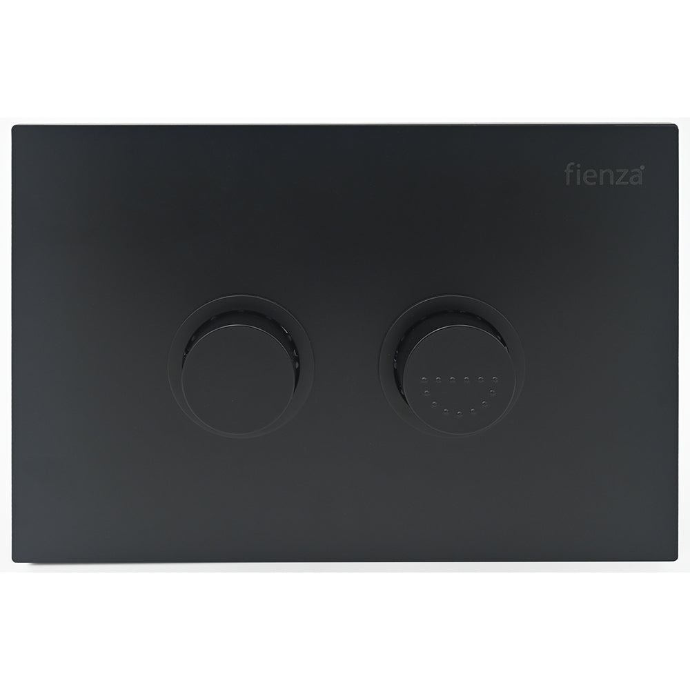Fienza RT Raised Button PWD Flush Plate ABS, Matte Black
