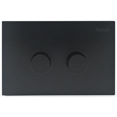 Fienza RT Raised Button PWD Flush Plate ABS, Matte Black