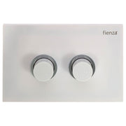 Fienza RT Raised Button PWD Flush Plate ABS, Gloss White