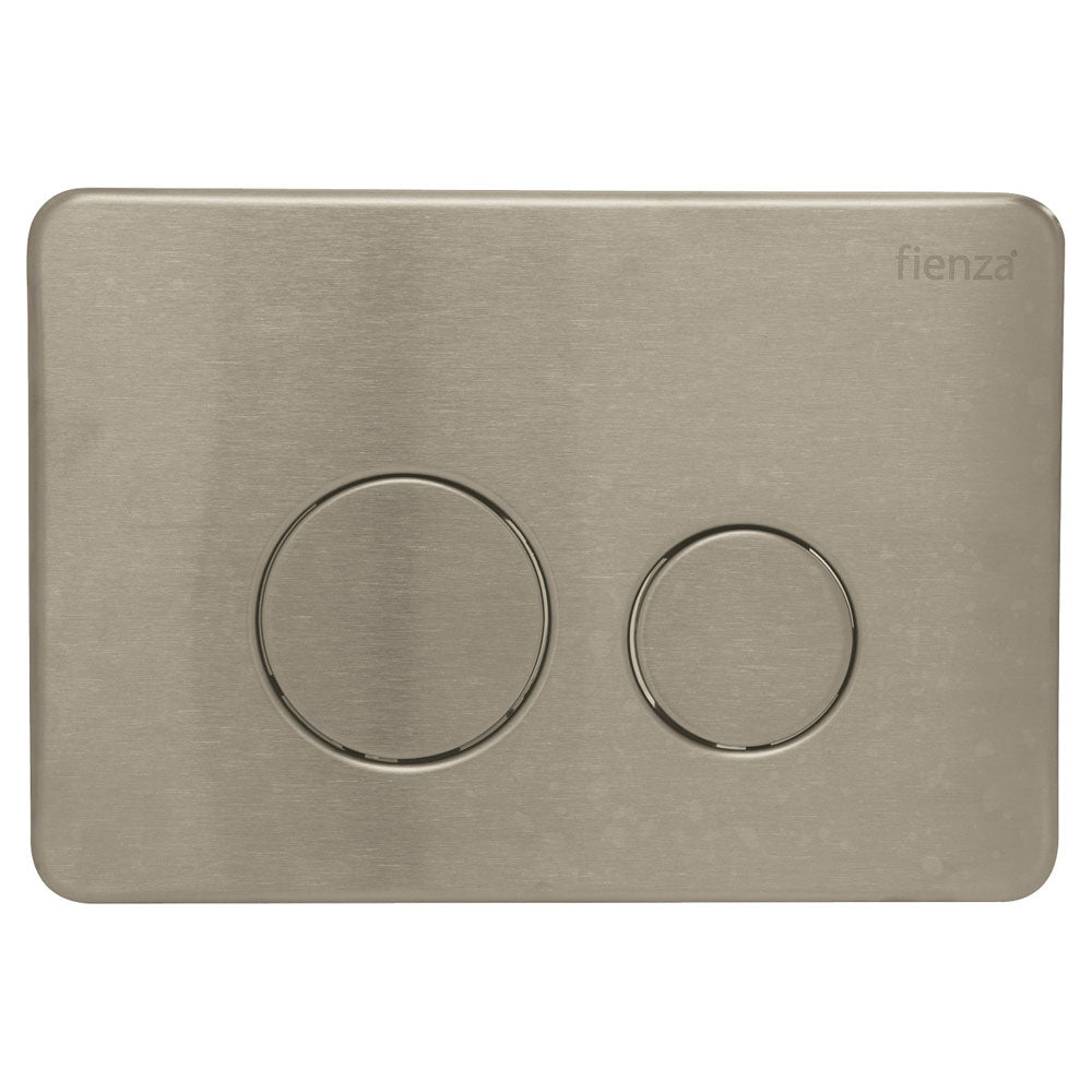 Fienza RT Stainless Steel Round Button Flush Plate PVD Finish, Brushed Nickel