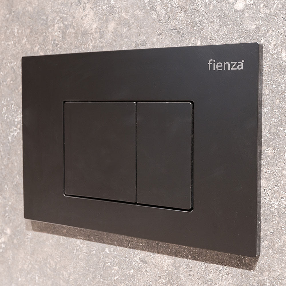 Fienza RT Square Button Plate RT, Matte Black