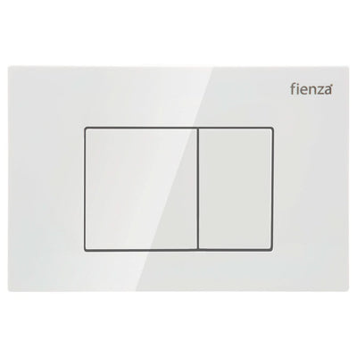Fienza RT Square Button Plate, Gloss White