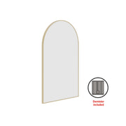 Thermogroup Juno Arch Framed Mirror - 500x800mm - Includes Mirror Demister, Gold