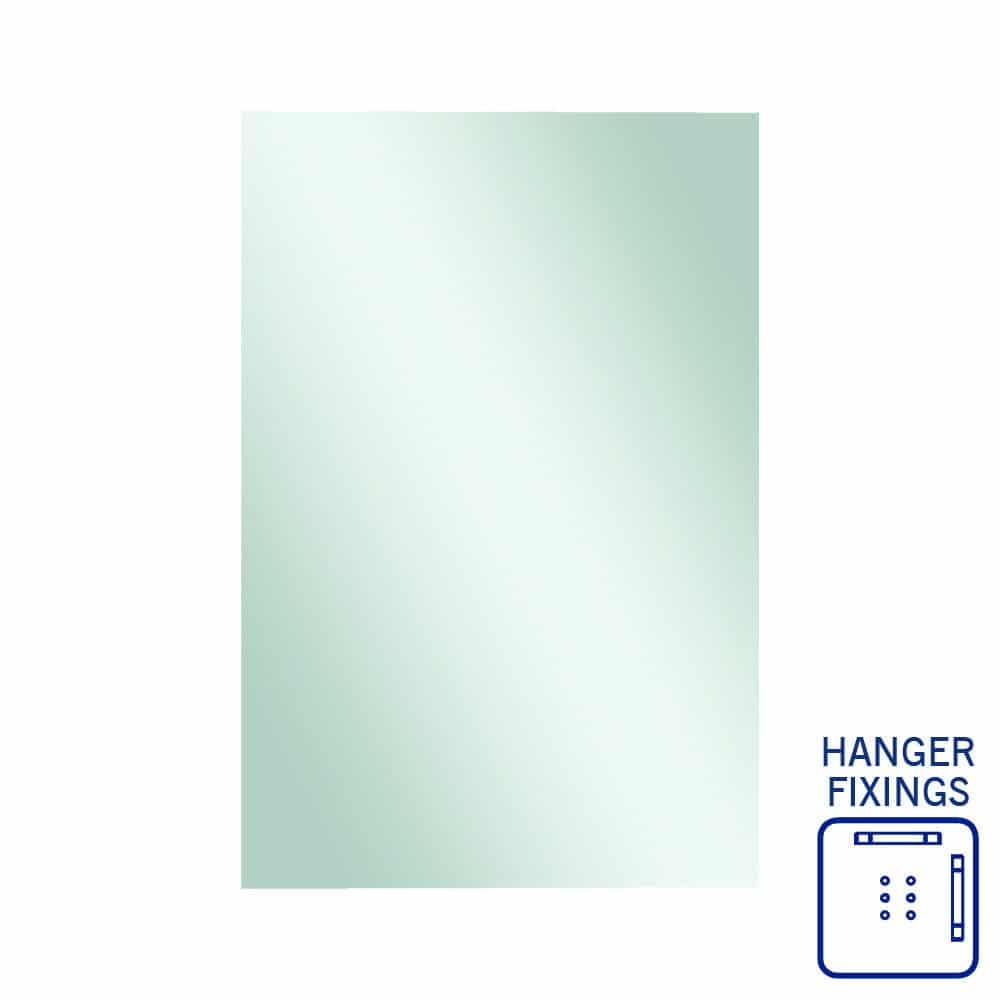 Thermogroup Jackson Rectangle Polished Edge Mirror - 1200x800mm with Hangers
