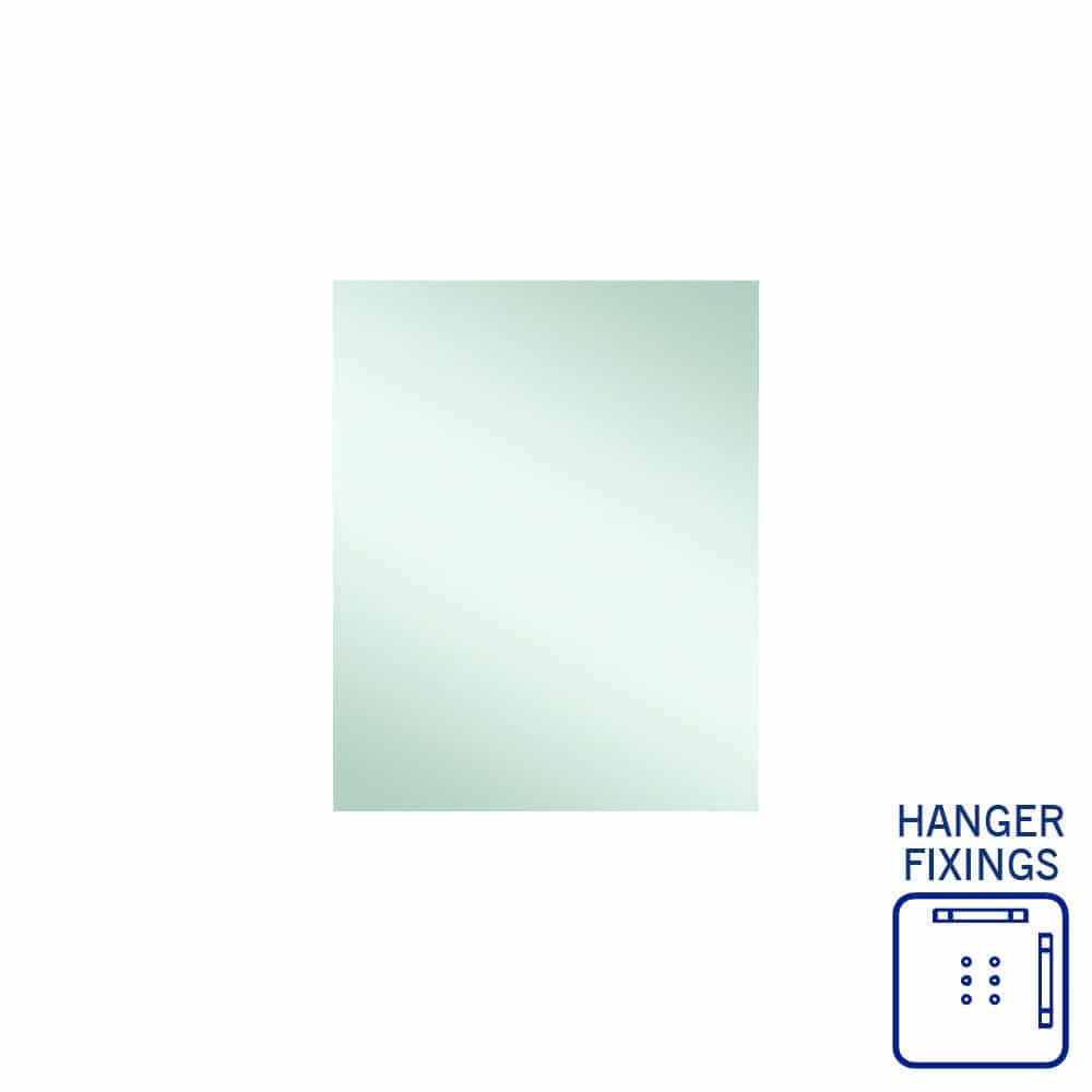 Thermogroup Jackson Rectangle Polished Edge Mirror - 600x750mm with Hangers