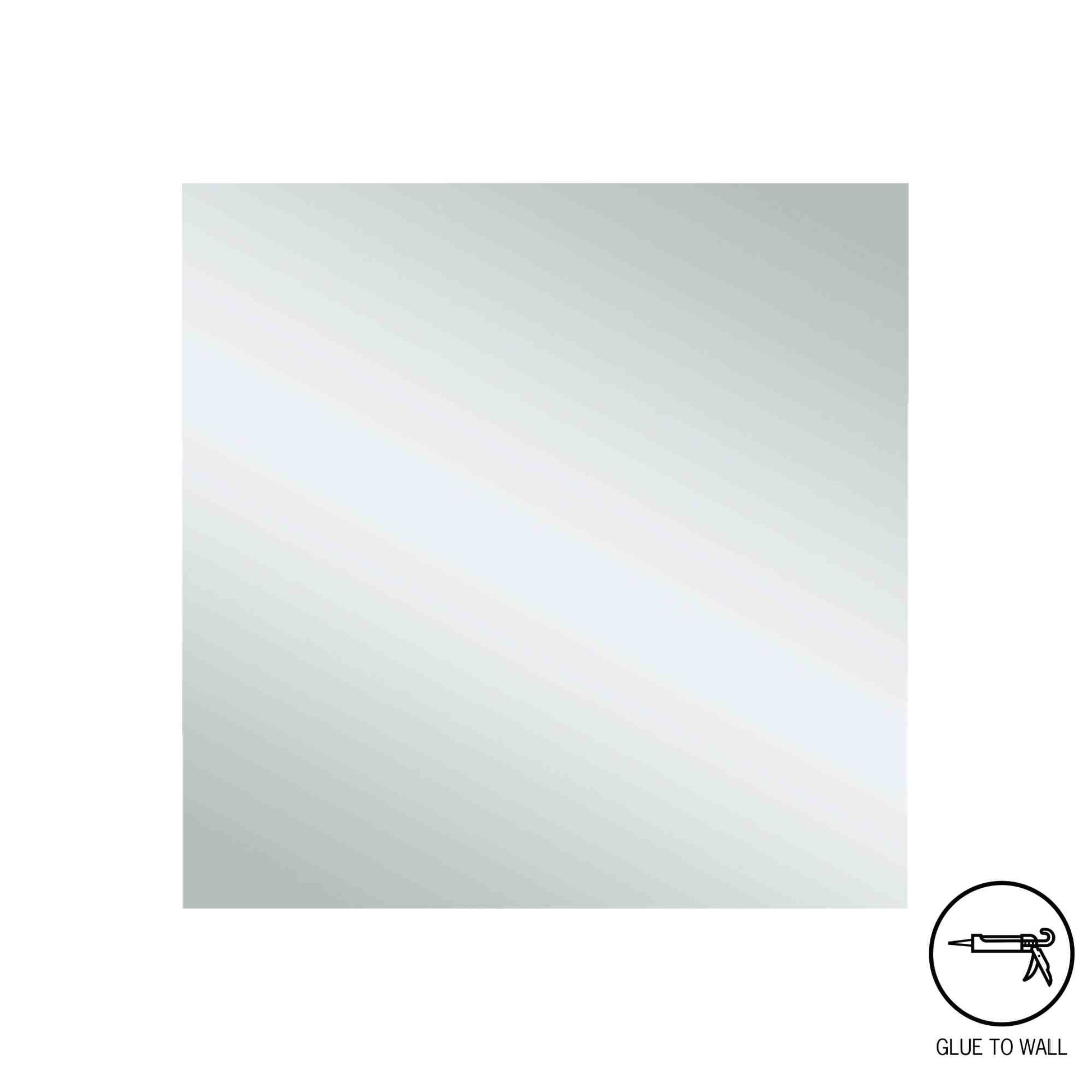 Thermogroup Jackson Square Polished Edge Mirror - 750x750mm Glue-to-Wall