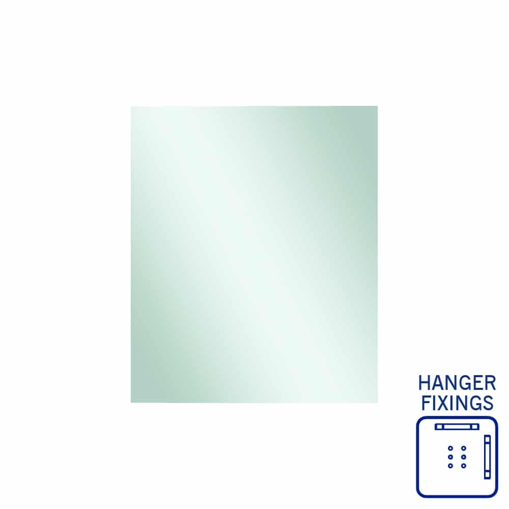 Thermogroup Jackson Rectangle Polished Edge Mirror - 900x750mm with Hangers