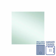 Thermogroup Jackson Rectangle Polished Edge Mirror - 900x900mm with Hangers and Demister