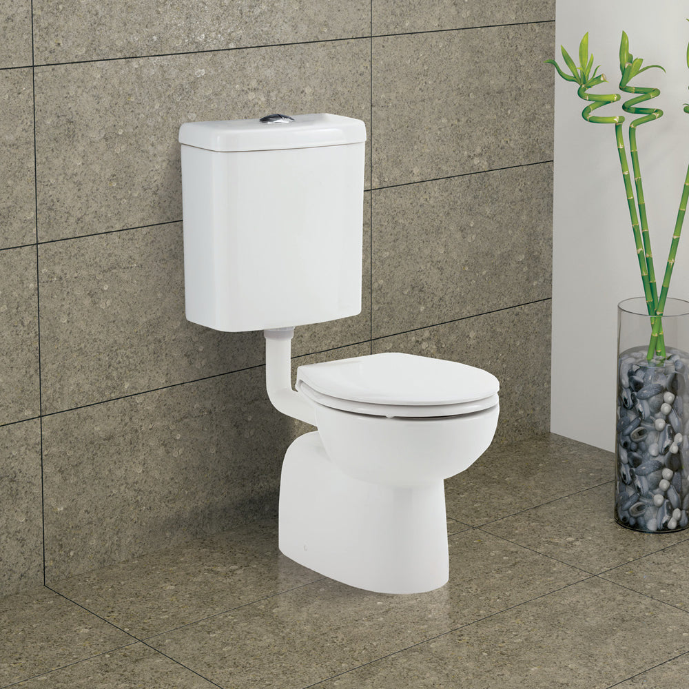 Fienza Stella Junior Adjustable Link Toilet Suite, Gloss White