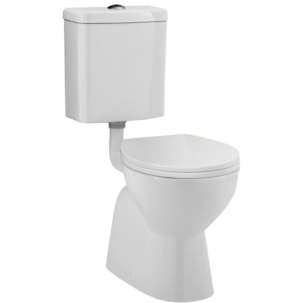 Fienza Stella Senior Adjustable Link Toilet Suite S-Trap, Gloss White