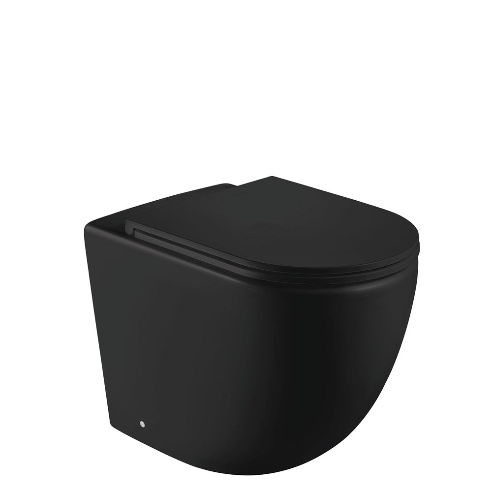 Fienza Koko Tornado Flush Wall-Faced Toilet Suite, Matte Black