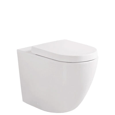 Fienza Koko Wall-Faced with Uni Seat P-Trap VIEGA V-01 Cistern No Button, Matte White