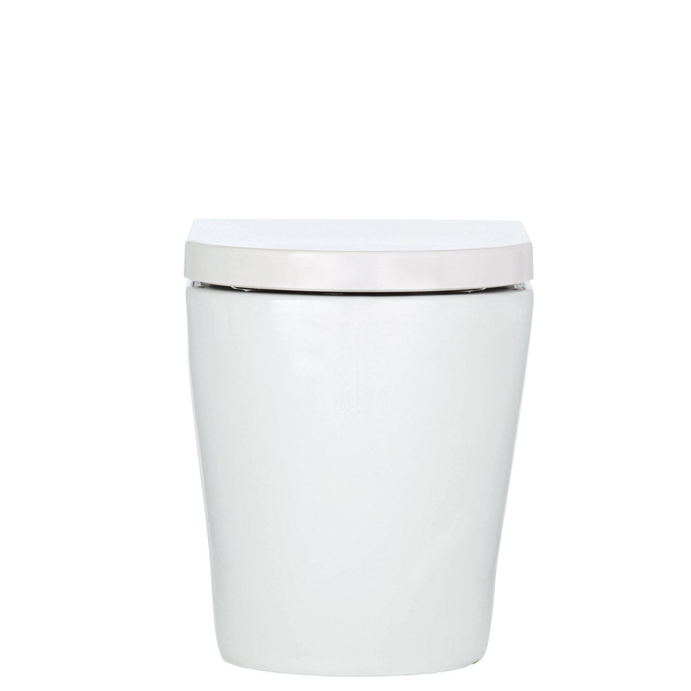 Fienza Koko Wall-Faced with Uni Seat Matte P-Trap R&T Cistern (no Button), Gloss White