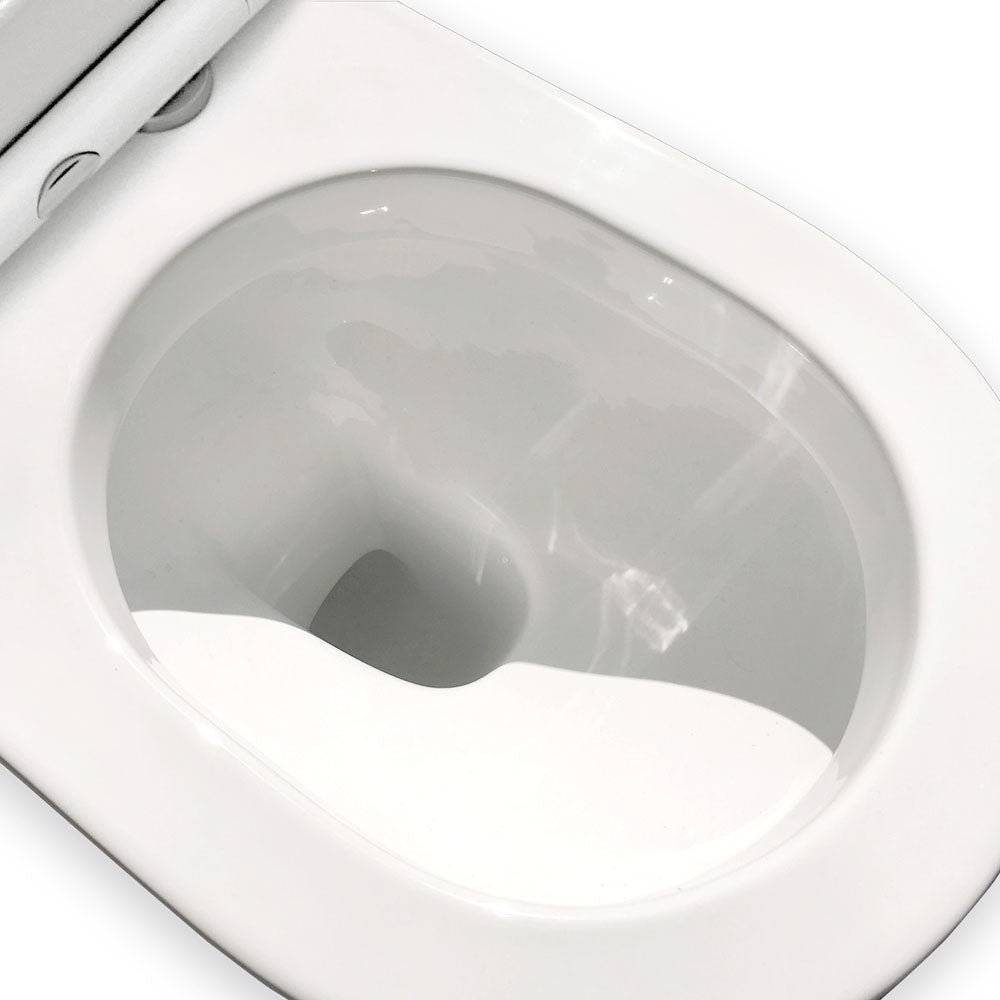 Fienza Empire Back-to-Wall Toilet Suite, Gloss White with Slim Seat