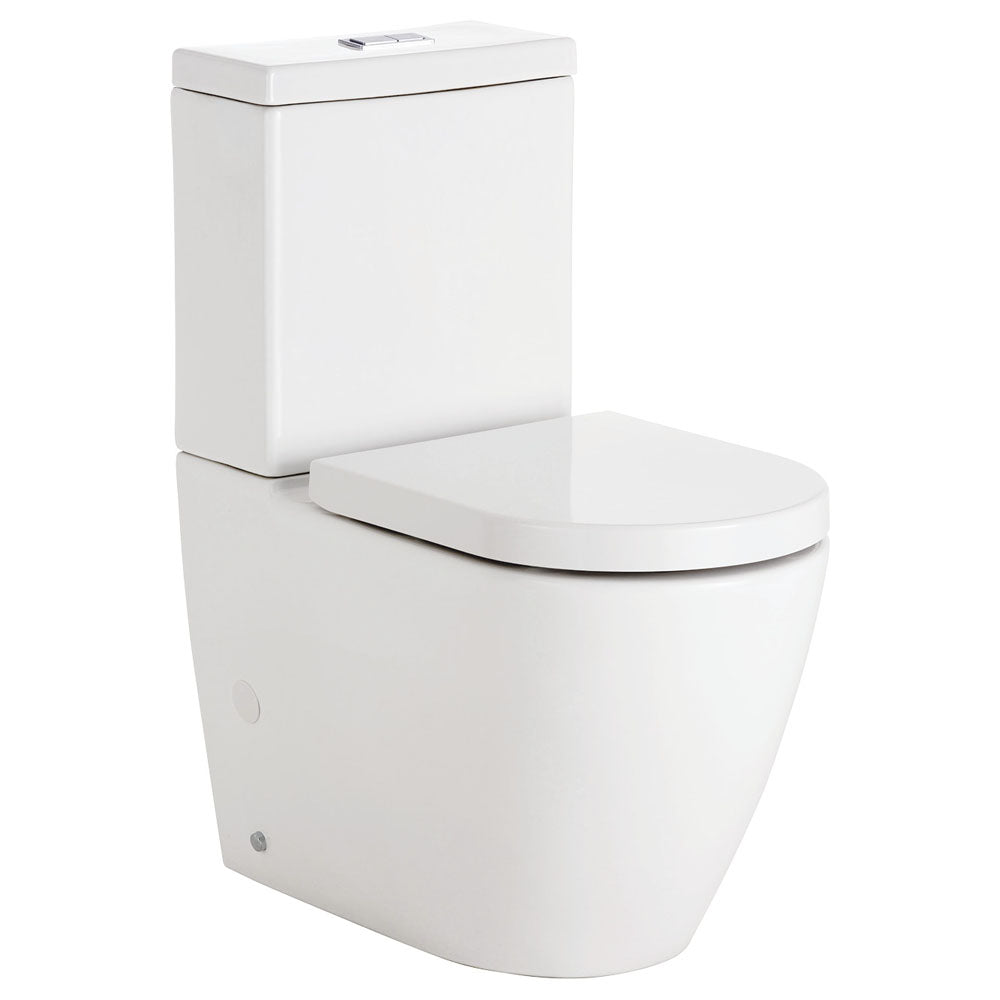 Fienza Empire Back-to-Wall Toilet Suite, Gloss White