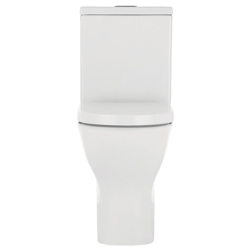 Fienza Delta P-Trap Back-to-Wall Toilet Suite Nano Glaze, Gloss White