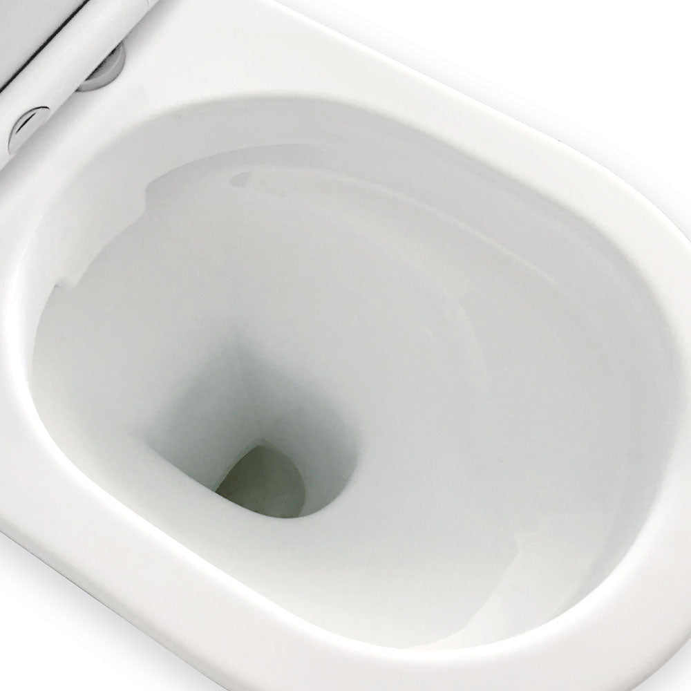 Fienza Delta P-Trap Back-to-Wall Toilet Suite Nano Glaze, Gloss White