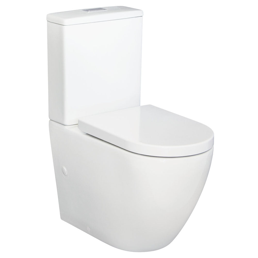 Fienza Alix Back-to-Wall Toilet Suite, Gloss White