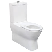 Fienza Delta Care Back-to-Wall Suite S-Trap 90-280 Seat Raised Chrome Buttons, Gloss White