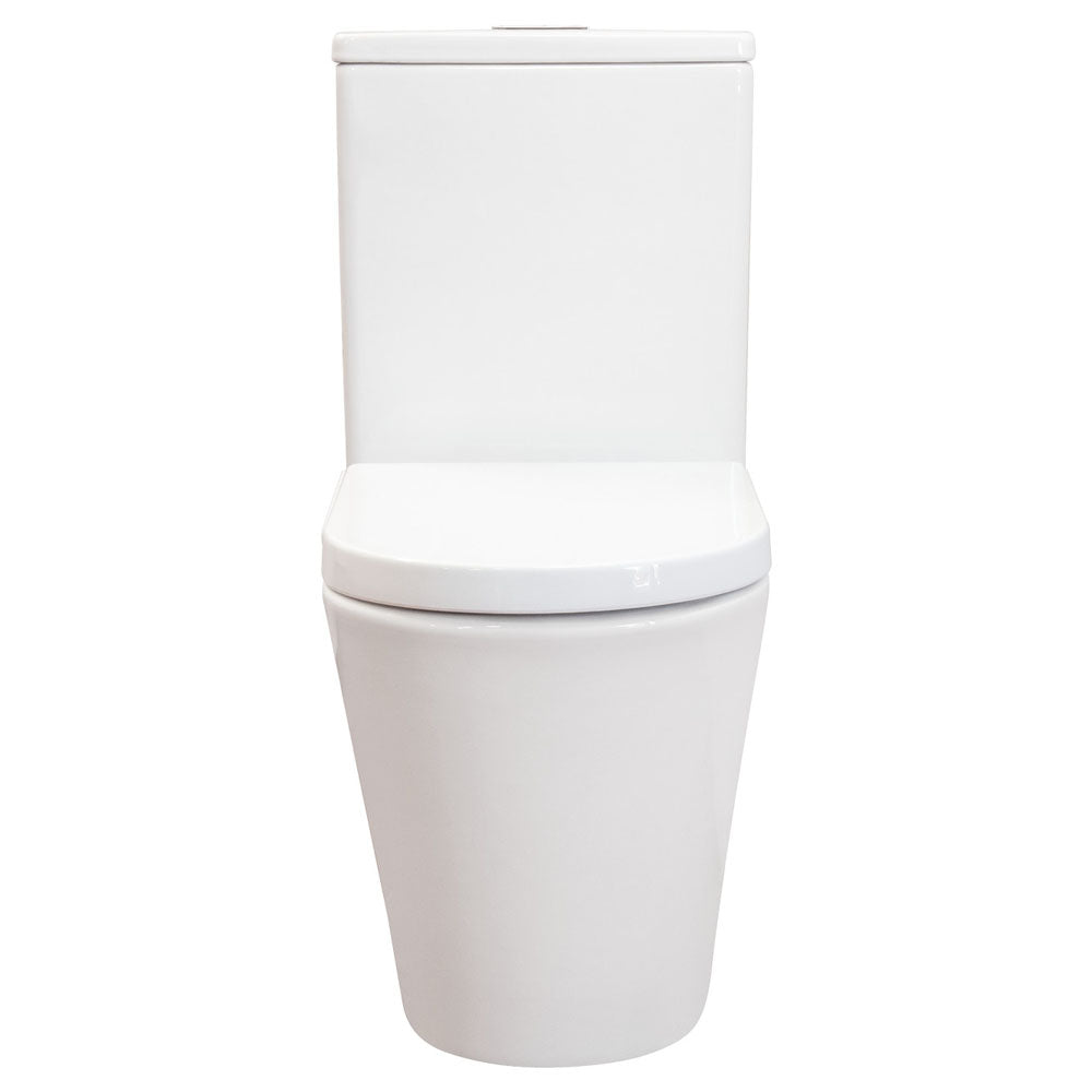Fienza GEBERIT Isabella Back-to-Wall S-Trap 90-160 Toilet Suite Slim Seat and Lid, Gloss White