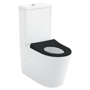 Fienza Isabella Junior Tornado Flush Back-to-Wall Toilet Suite, Black Seat with Anti-Vandal Kit