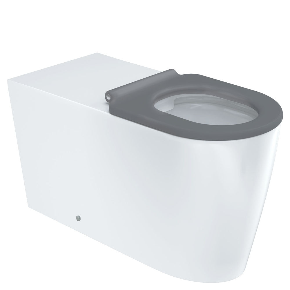 Fienza Isabella Care Wall-Faced Toilet Suite, Gloss White with Grey Seat