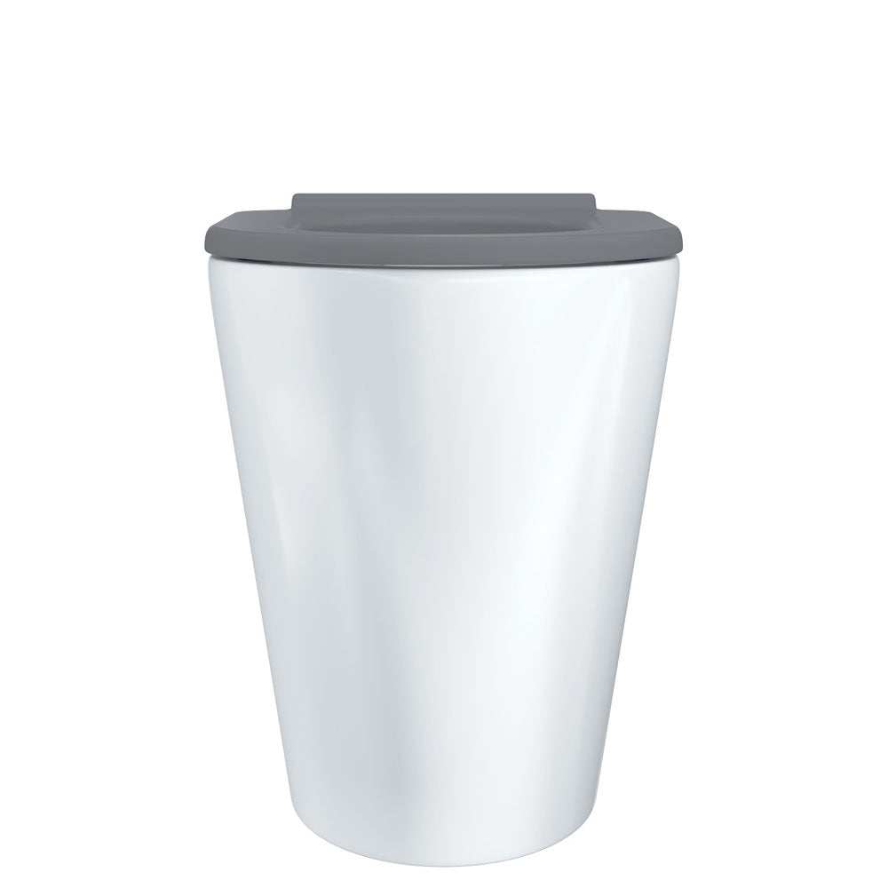 Fienza Isabella Care Wall-Faced Toilet Suite, Gloss White with Grey Seat