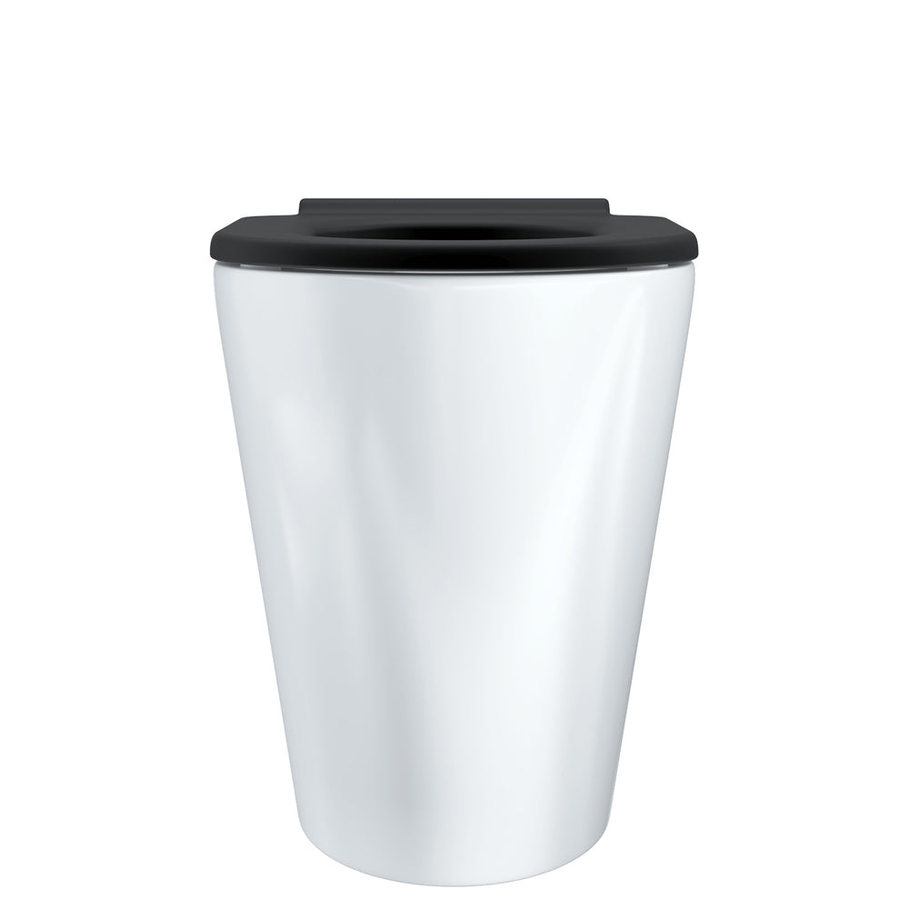 Fienza Isabella Care Wall-Faced Toilet Suite, Gloss White with Black Seat