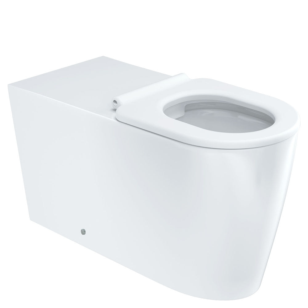 Fienza Isabella Care Wall-Faced Toilet Suite, Gloss White with White Seat