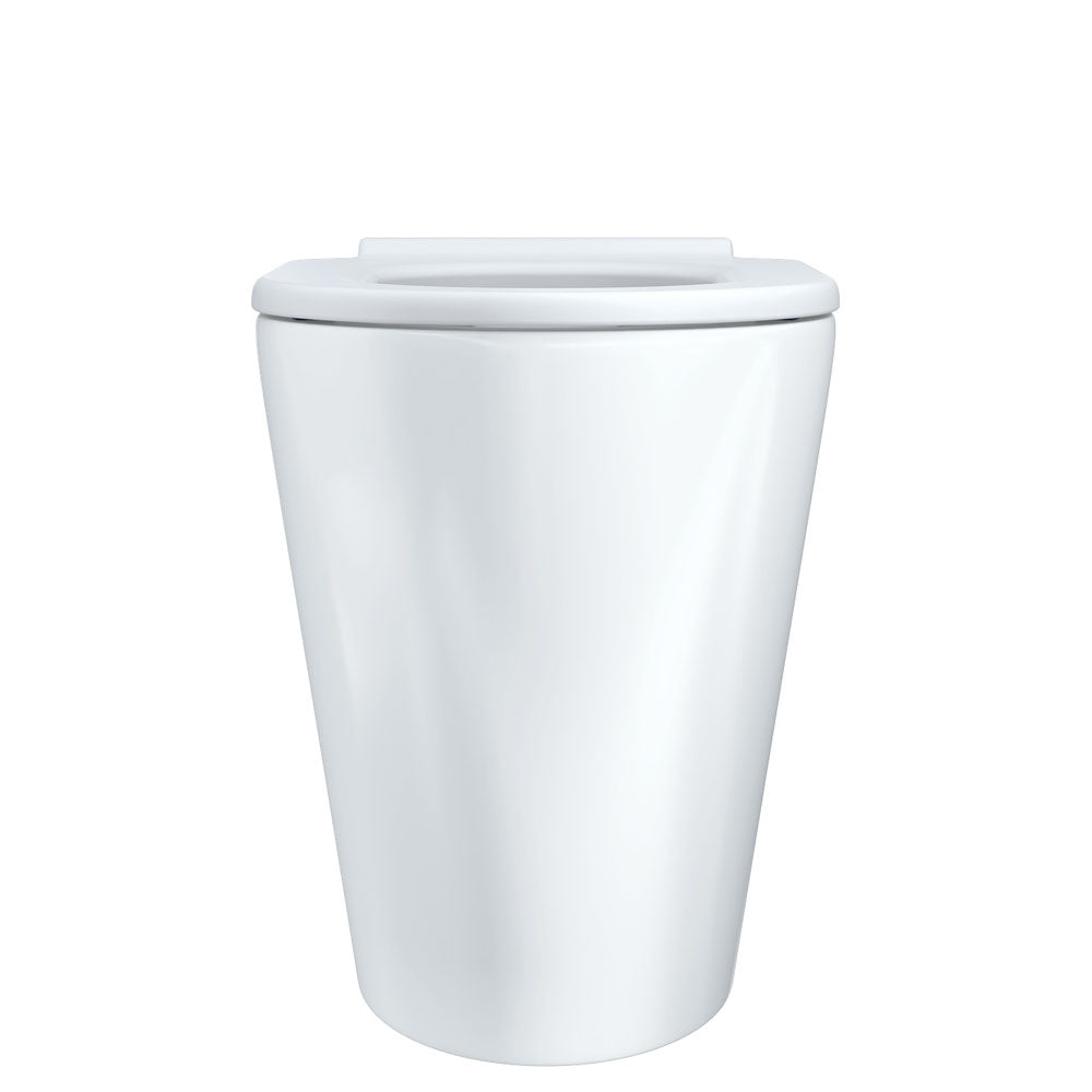 Fienza Isabella Care Wall-Faced Toilet Suite, Gloss White with White Seat