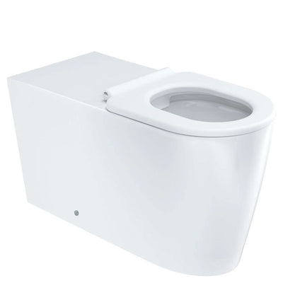 Fienza Isabella Care Wall-Faced Suite S-Trap Seat V-01 Cistern No Button, Gloss White