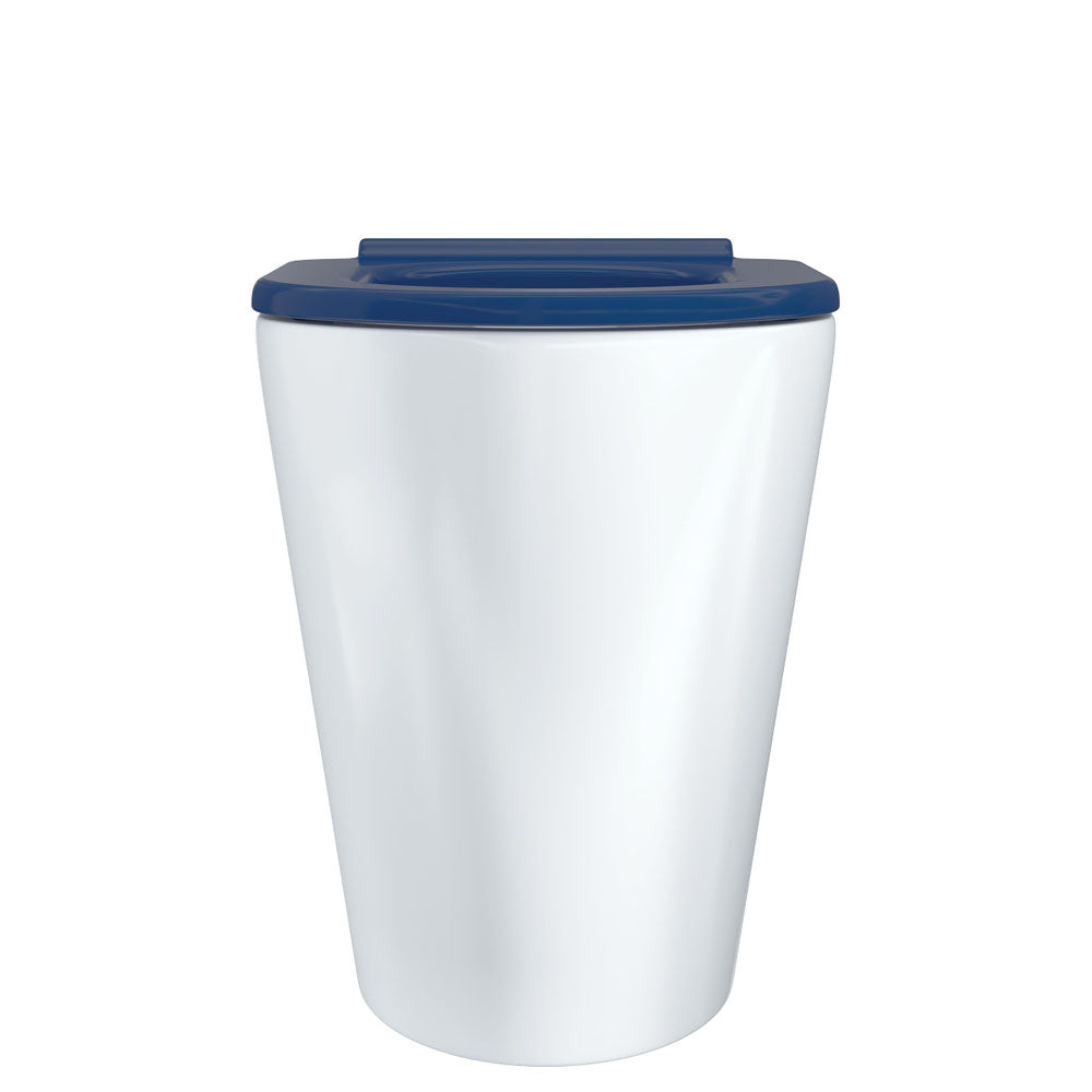 Fienza Isabella Care Wall-Faced Toilet Suite, Gloss White with Blue Seat