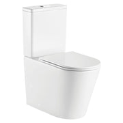 Fienza Kaya Tornado P-Trap Back-to-Wall Toilet Suite Slim Seat, Gloss White