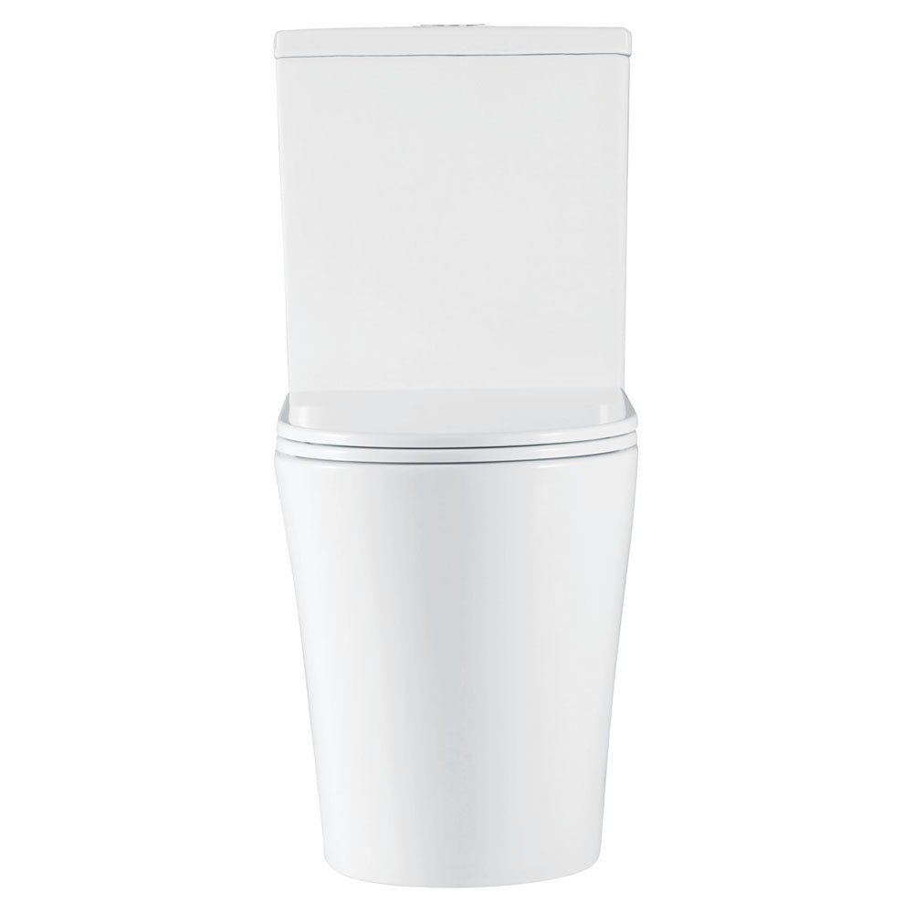Fienza Kaya Tornado P-Trap Back-to-Wall Toilet Suite Slim Seat and Lid, Gloss White