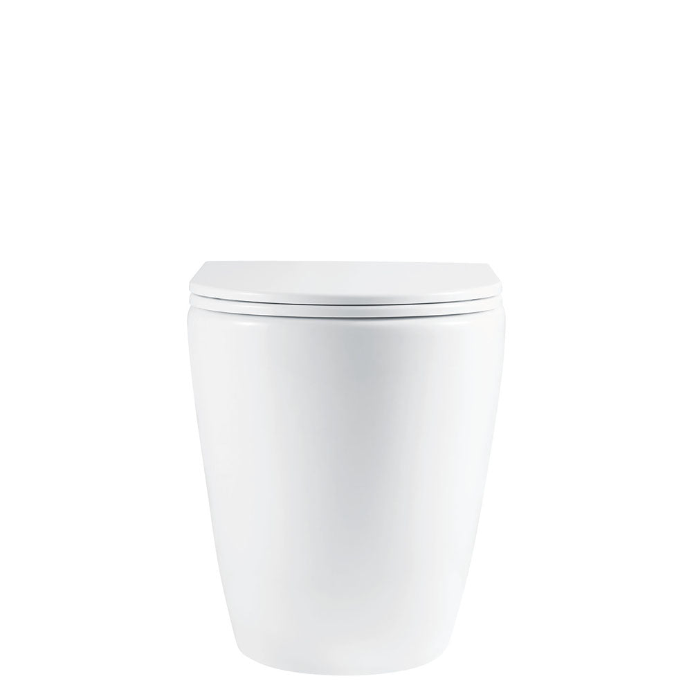 Fienza Alix Ambulant Wall-Faced Toilet Suite, Gloss White with Slim Seat