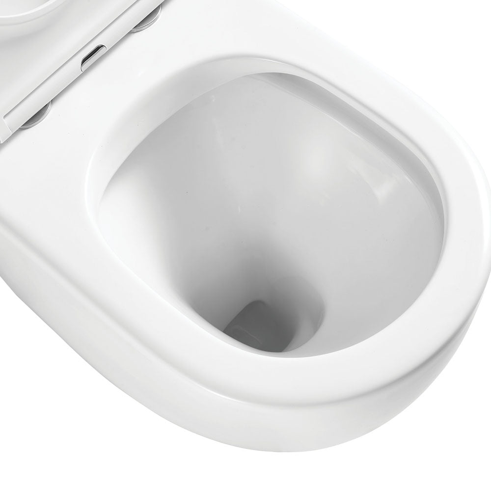 Fienza Alix Ambulant Wall-Faced Toilet Suite, Gloss White with Slim Seat