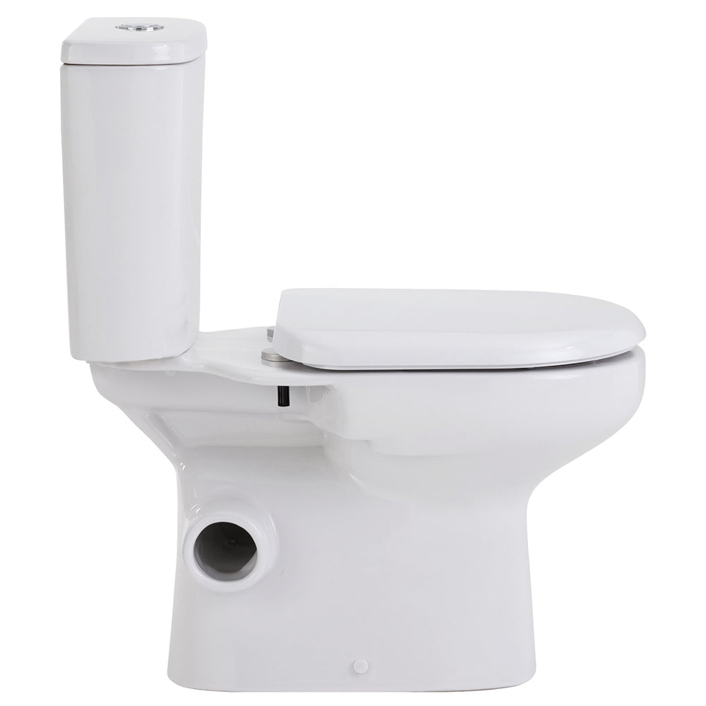 Fienza Petra Close-Coupled Toilet Suite, Skew Trap, Gloss White