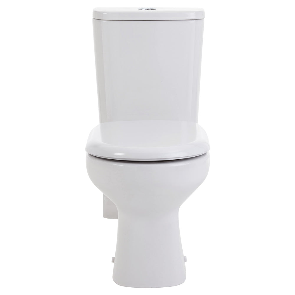 Fienza Petra Close-Coupled Toilet Suite, Skew Trap, Gloss White