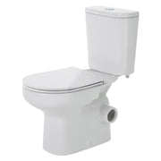 Fienza Petra Right Skew Toilet Suite Close-Coupled Slim Seat, Gloss White